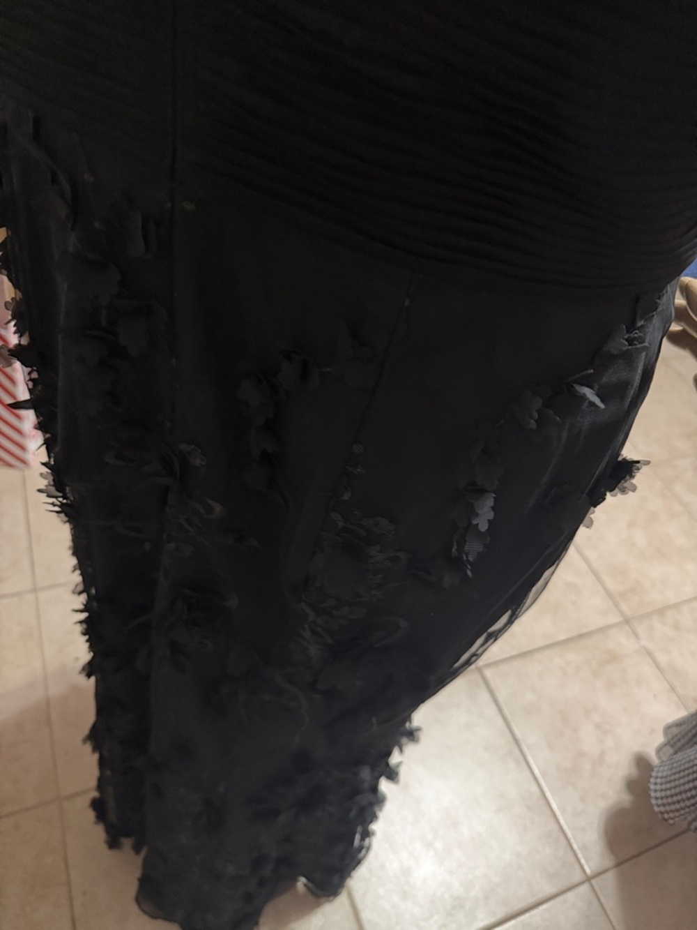 Aidan Mattox Black V-Neck Embellished Gown - Picture 8 of 8